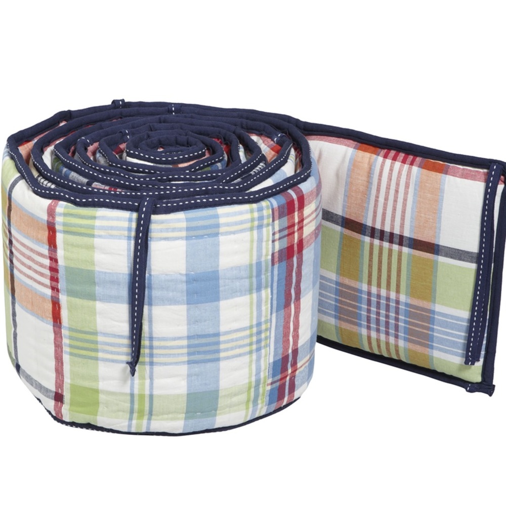 3 piece Pottery Barn Madras Baby Bedding Set